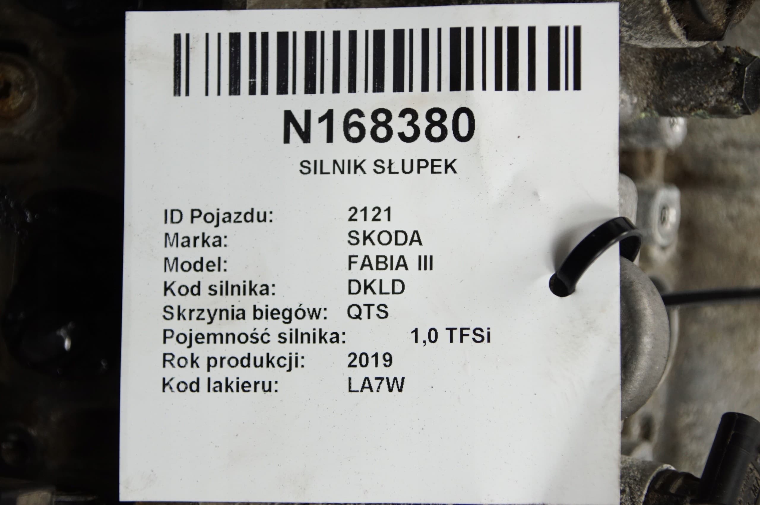 Motor trasero Dkl 1.0 95 CV Skoda Fabia Iii usado 6