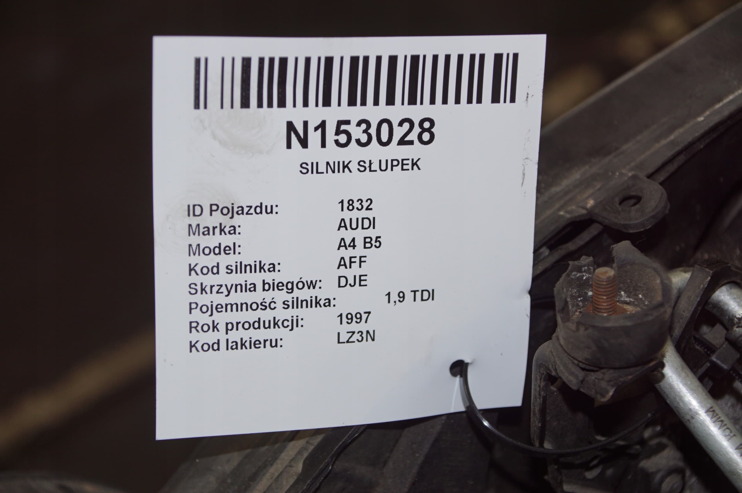 Motor trasero 1.9 TDI 74 CV Audi A4 B5 usado 4