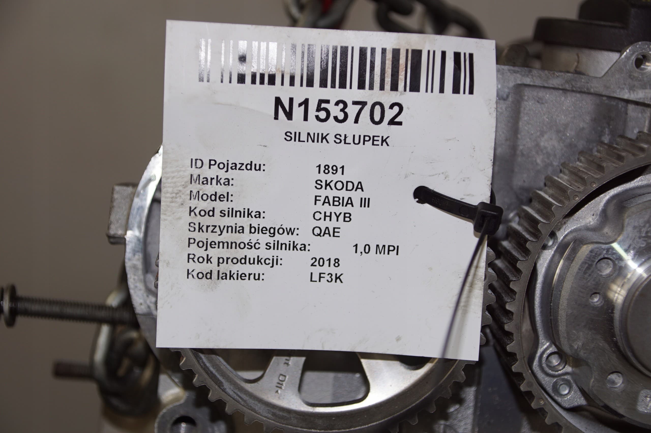 Motor Post 1.0 Mpi 74 CV Chyk Skoda Fabia Iii usado 6