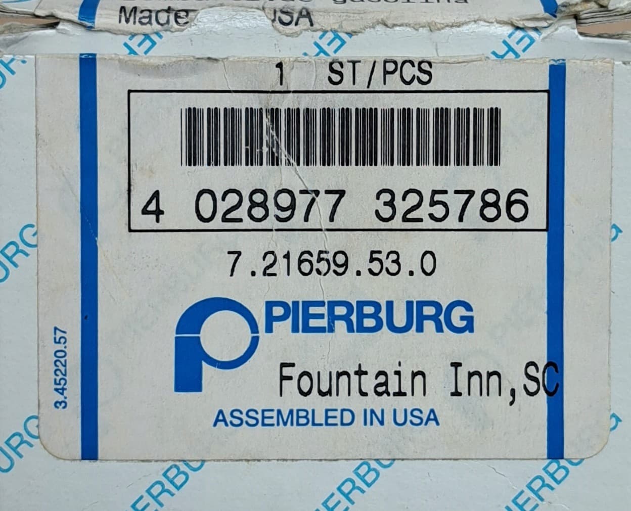 Pierburg 7.21659.53.0 Bomba de combustible usado 6