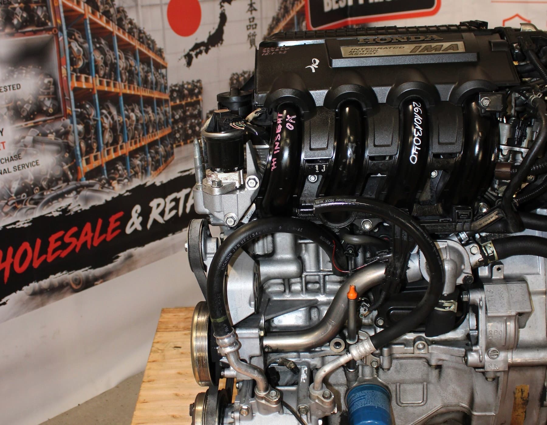 Motor de gasolina Honda Insight 1.3 Hybrid Ima LDA3 completo usado 3