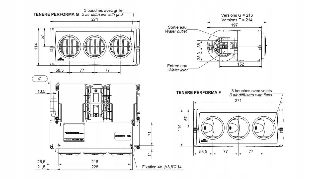 Calentador de Agua Tenere Performa G 12V 5,3kW nuevo 2