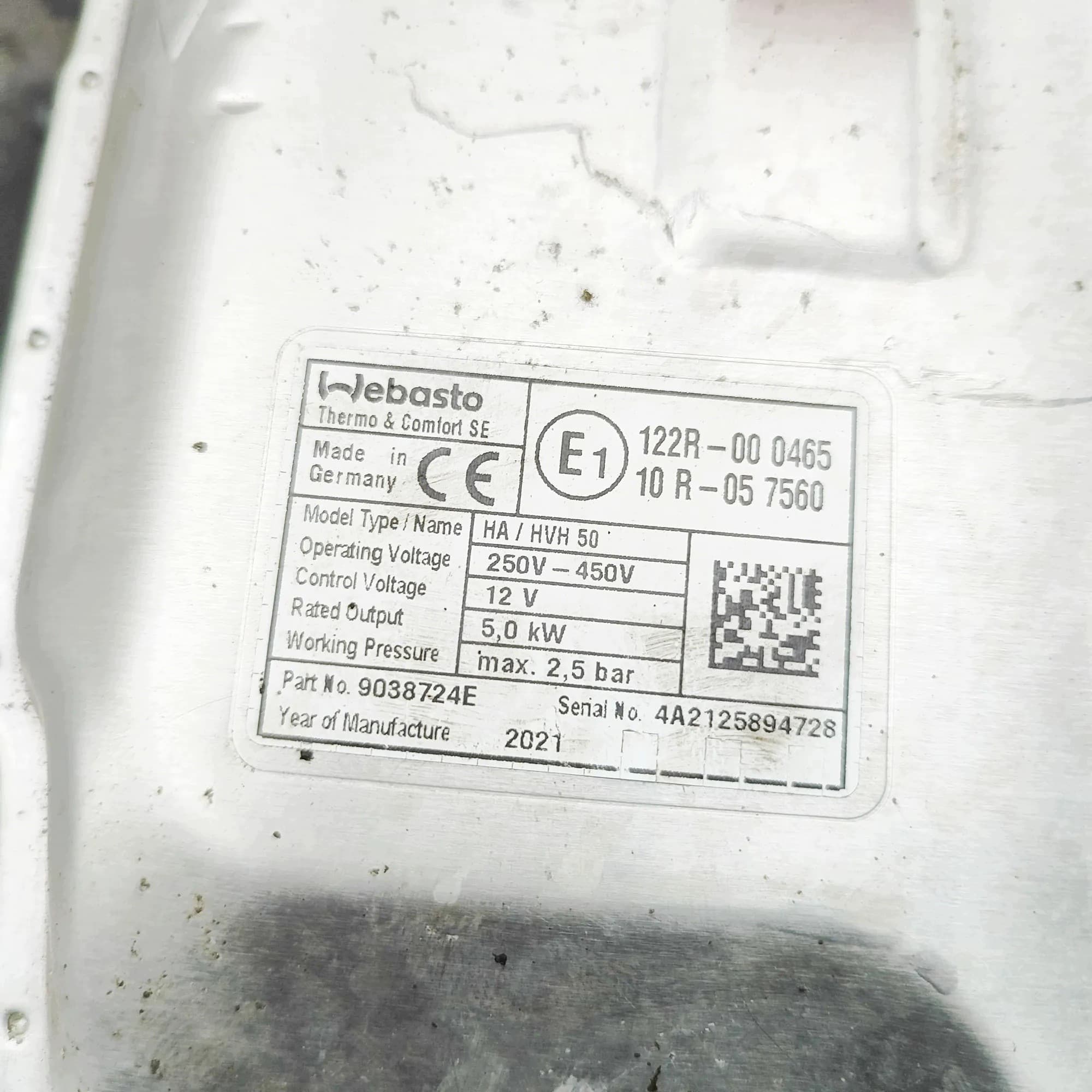 Webasto Volvo S90 II 31418159 38966842 2.0L 300kw 2022 usado 6