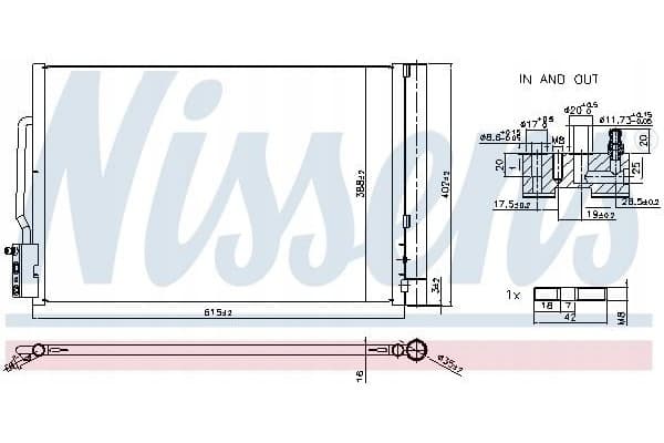 Nissens 941341 Condensador, aire acondicionado nuevo 3