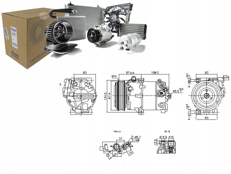 Compresor de aire acondicionado Nissens 890897 nuevo 4
