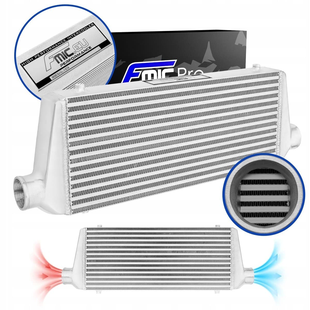 Intercooler 550x230x65mm, Entrada/Salida 2.5 (63mm) - Fmic.EU nuevo