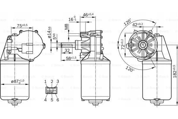 Motor de limpiaparabrisas Bosch 0 986 337 409 nuevo 6