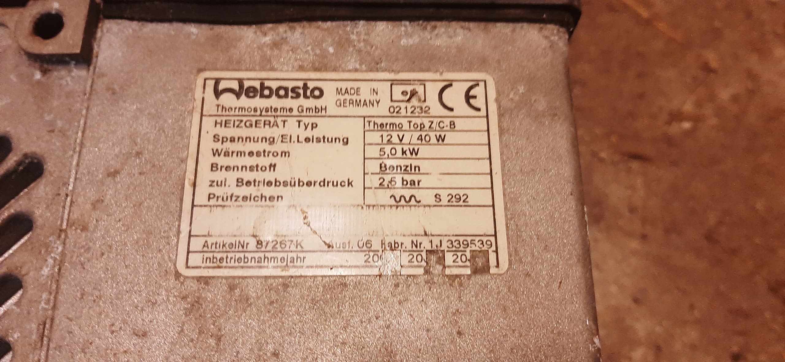 Webasto Completo para Mercedes W212 W218 Gasolina usado 3