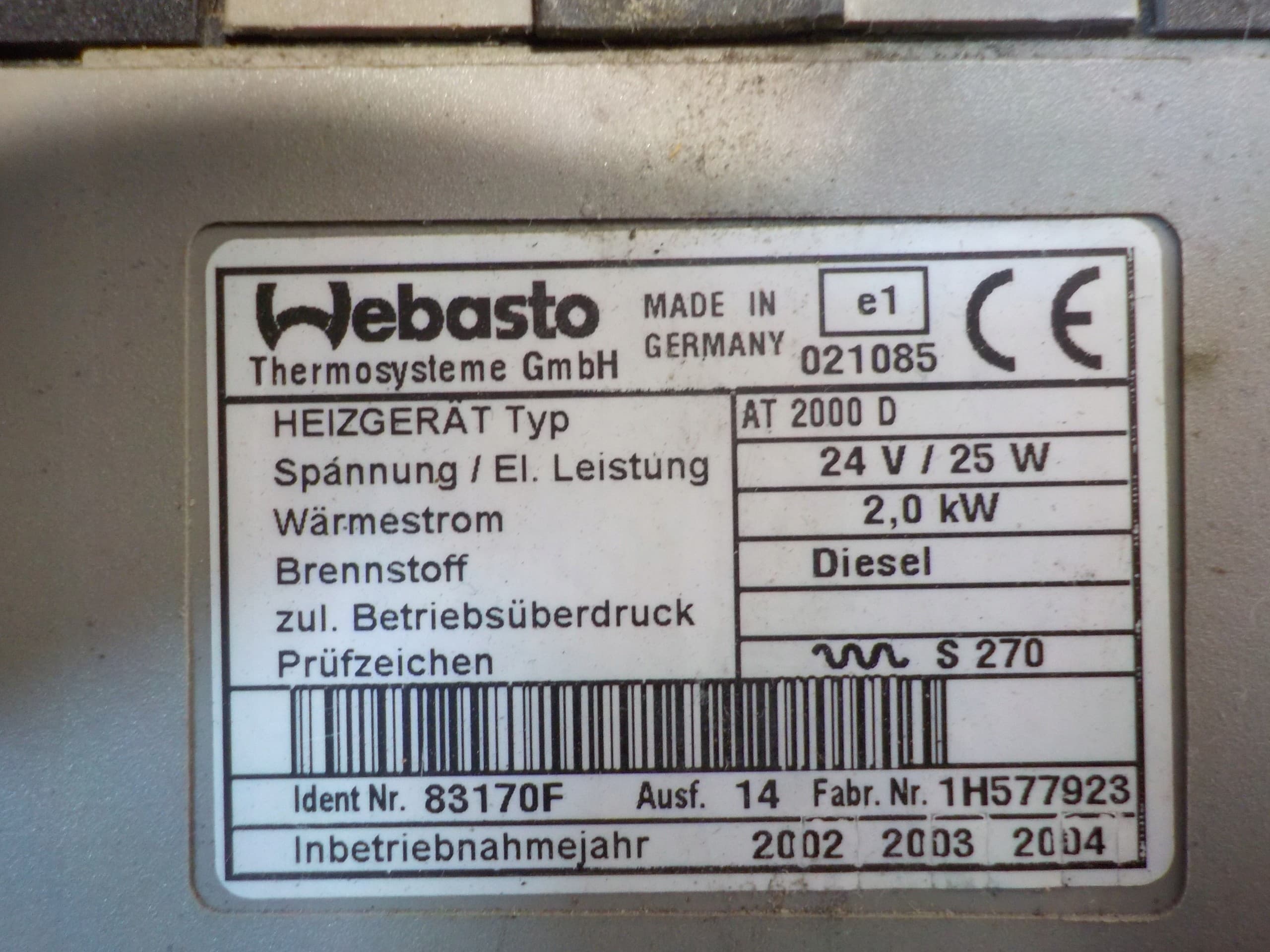 Calefacción Airtronic Mercedes 0048305861 usado 6