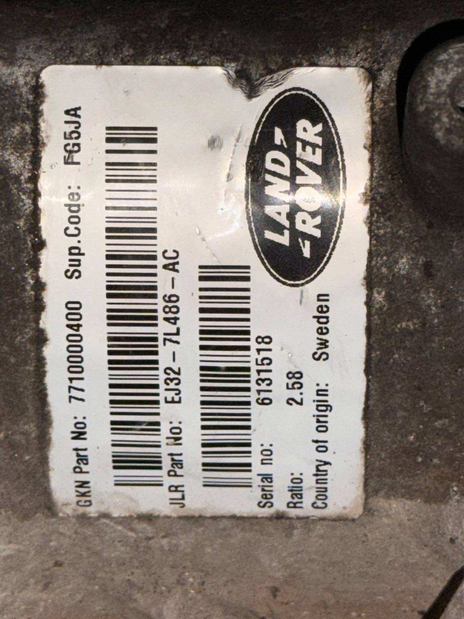 Diferencial delantero Land Rover Evoque I EJ327L486AC usado 5
