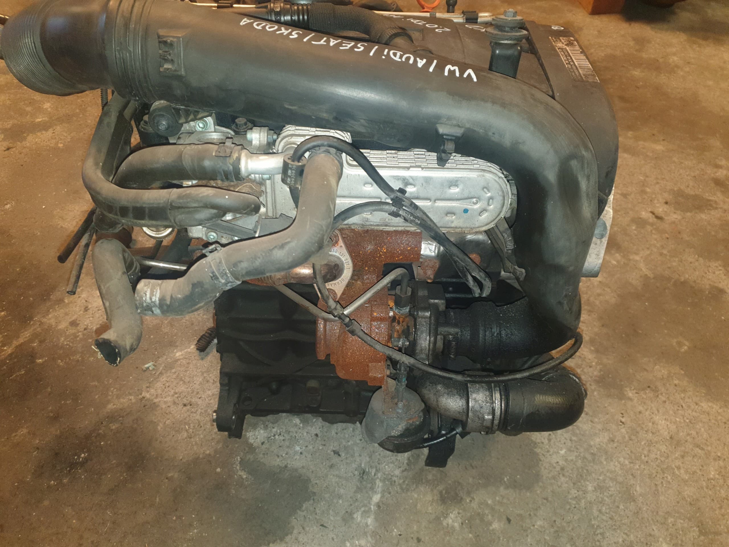 Motor Bkd 2.0 TDI 16V VW Audi Seat Skoda Completo usado