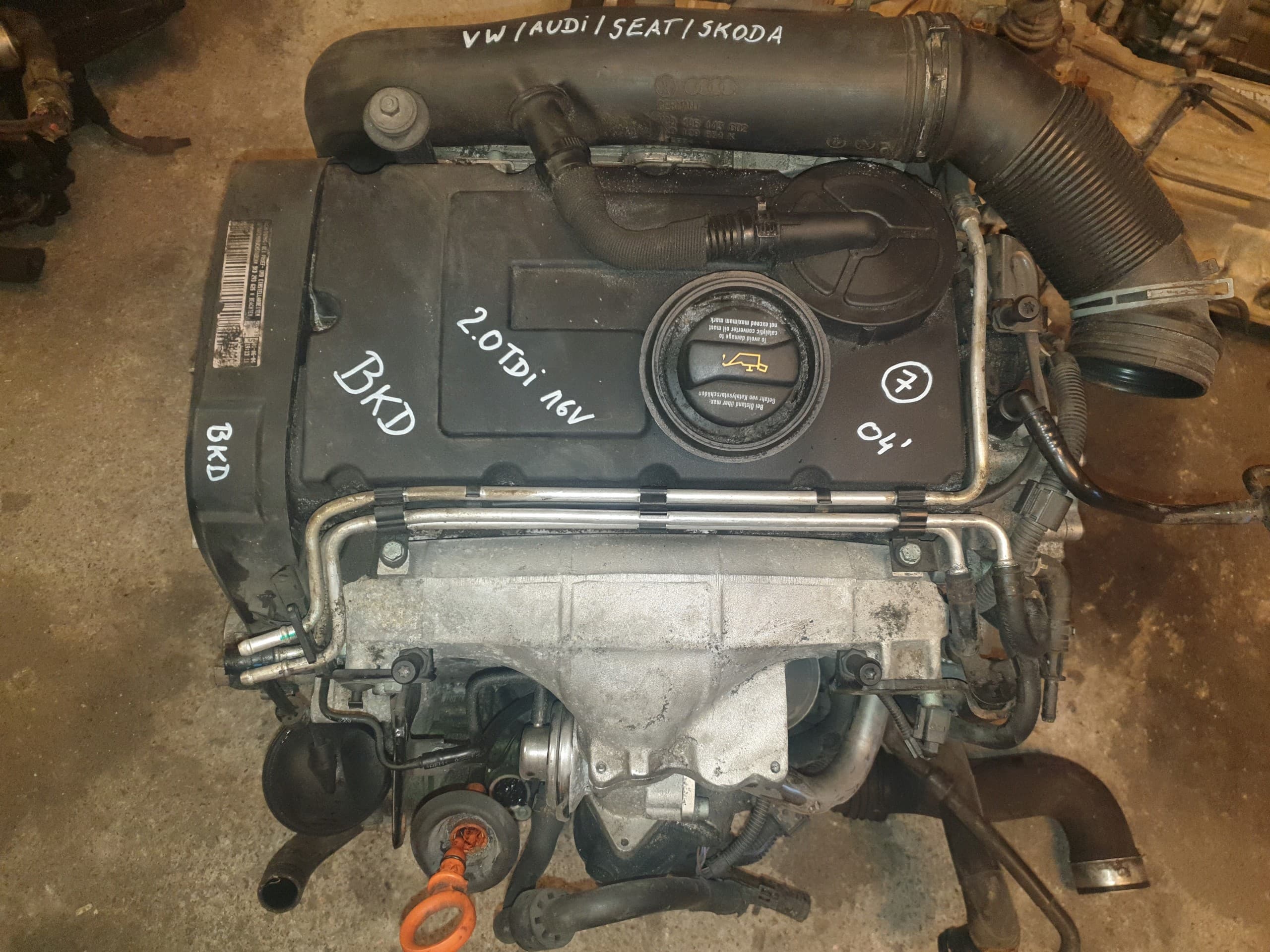 Motor Bkd 2.0 TDI 16V VW Audi Seat Skoda Completo usado 2