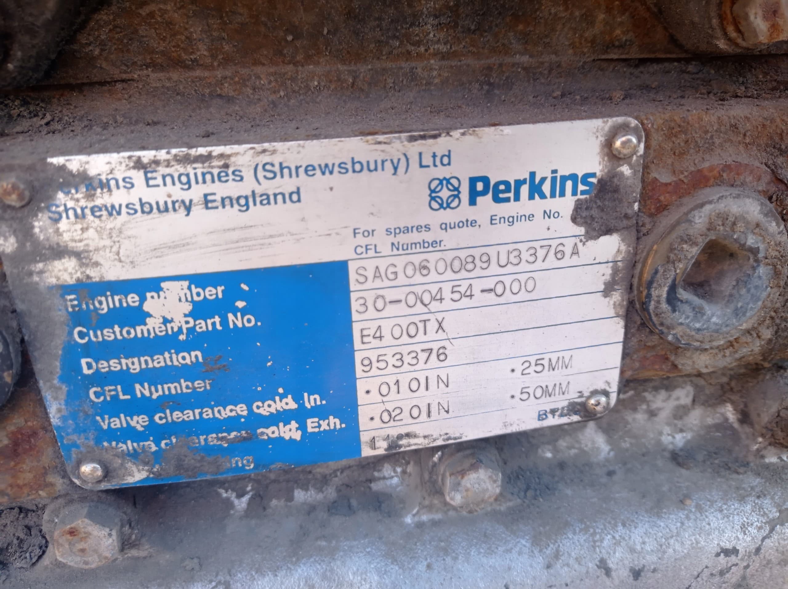 Motor Perkins Eagle 400TX usado 6