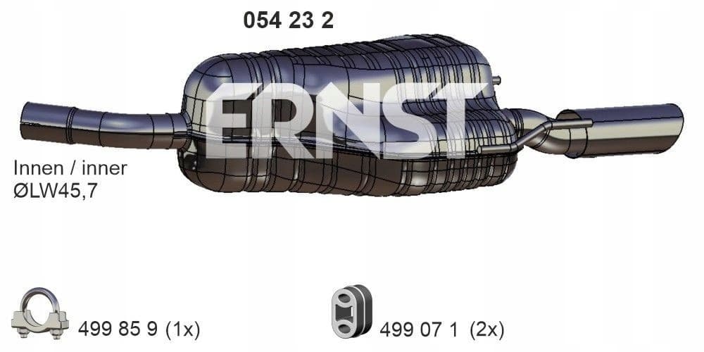 Silenciador final Ernst 054232 nuevo