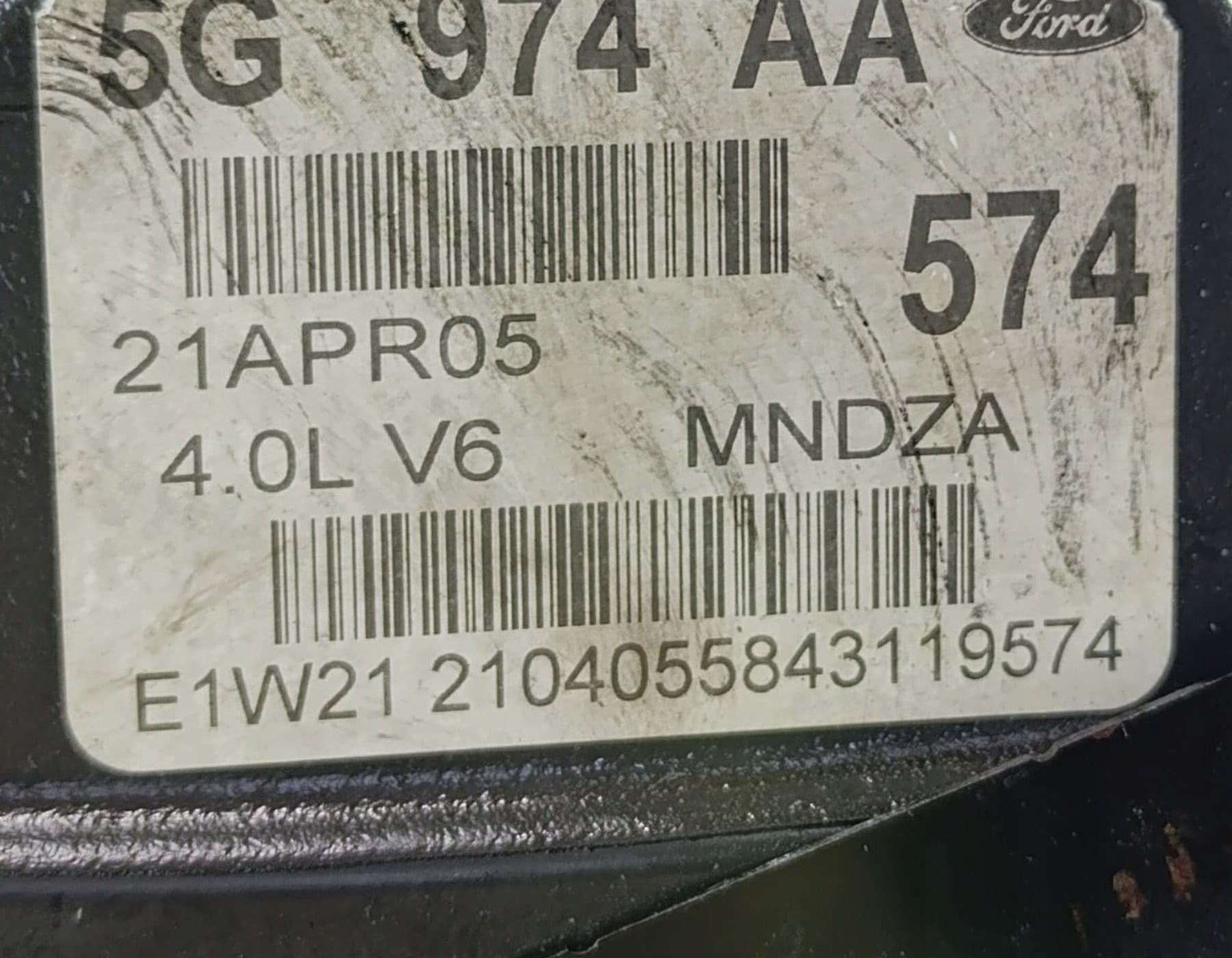 Motor Completo Ford Mustang 4.0 V6 Mndza 5G974AA usado 4