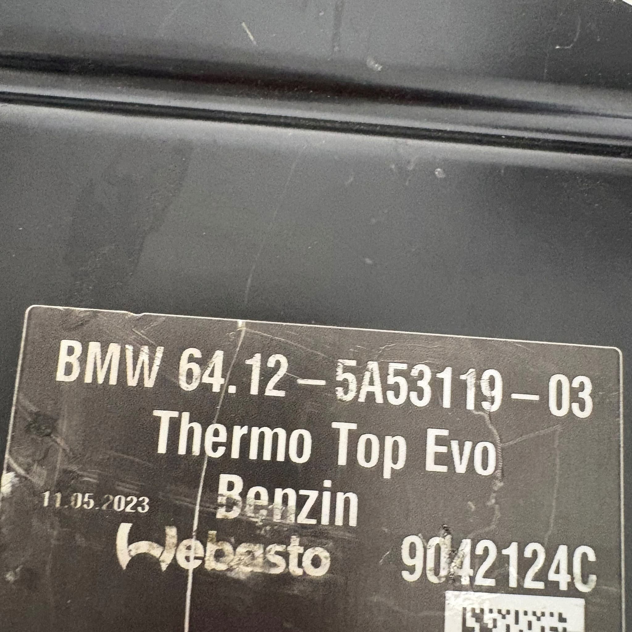Calefactor de estacionamiento original BMW OE 5A53119 nuevo 3