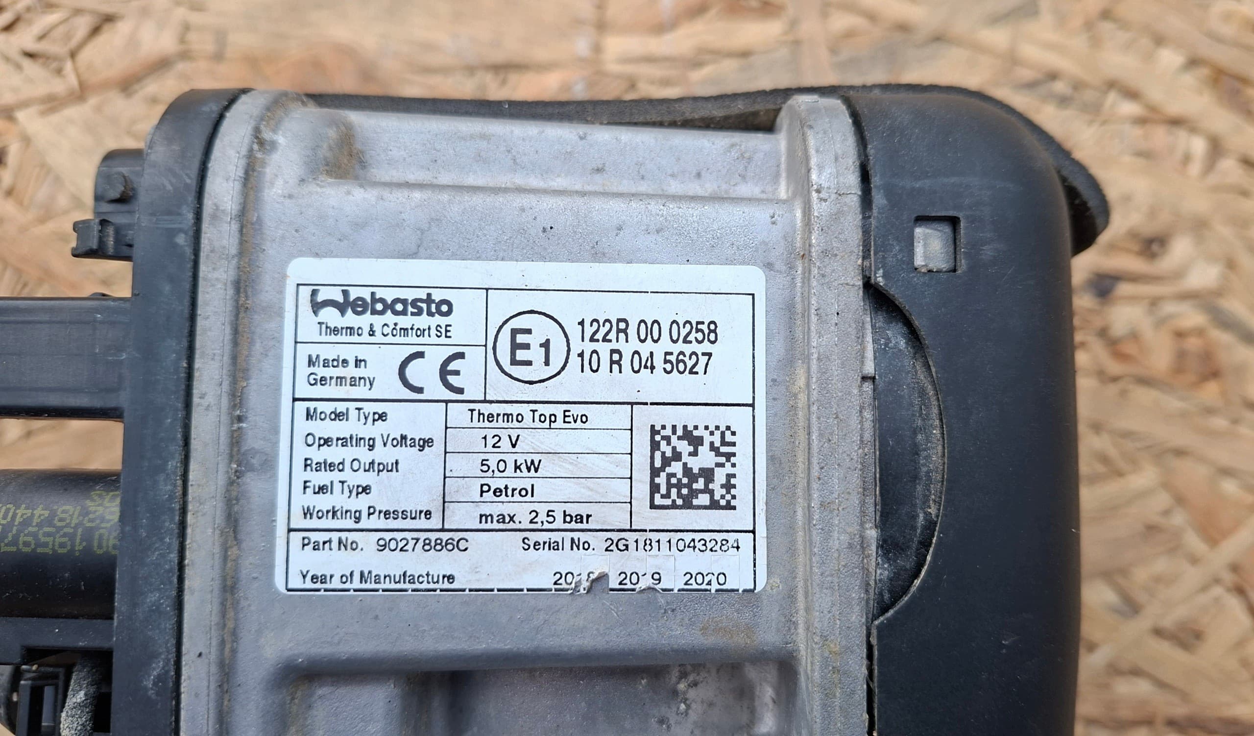 Calefactor estacionario Webasto 122R000258 para BMW X5 G05 usado 10