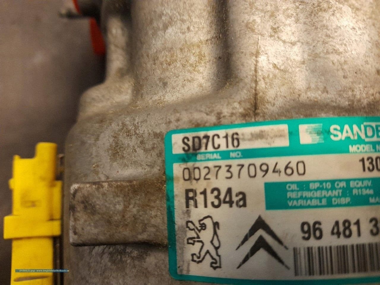 Compresor de aire acondicionado Peugeot 407 2004 00273709460 usado 2