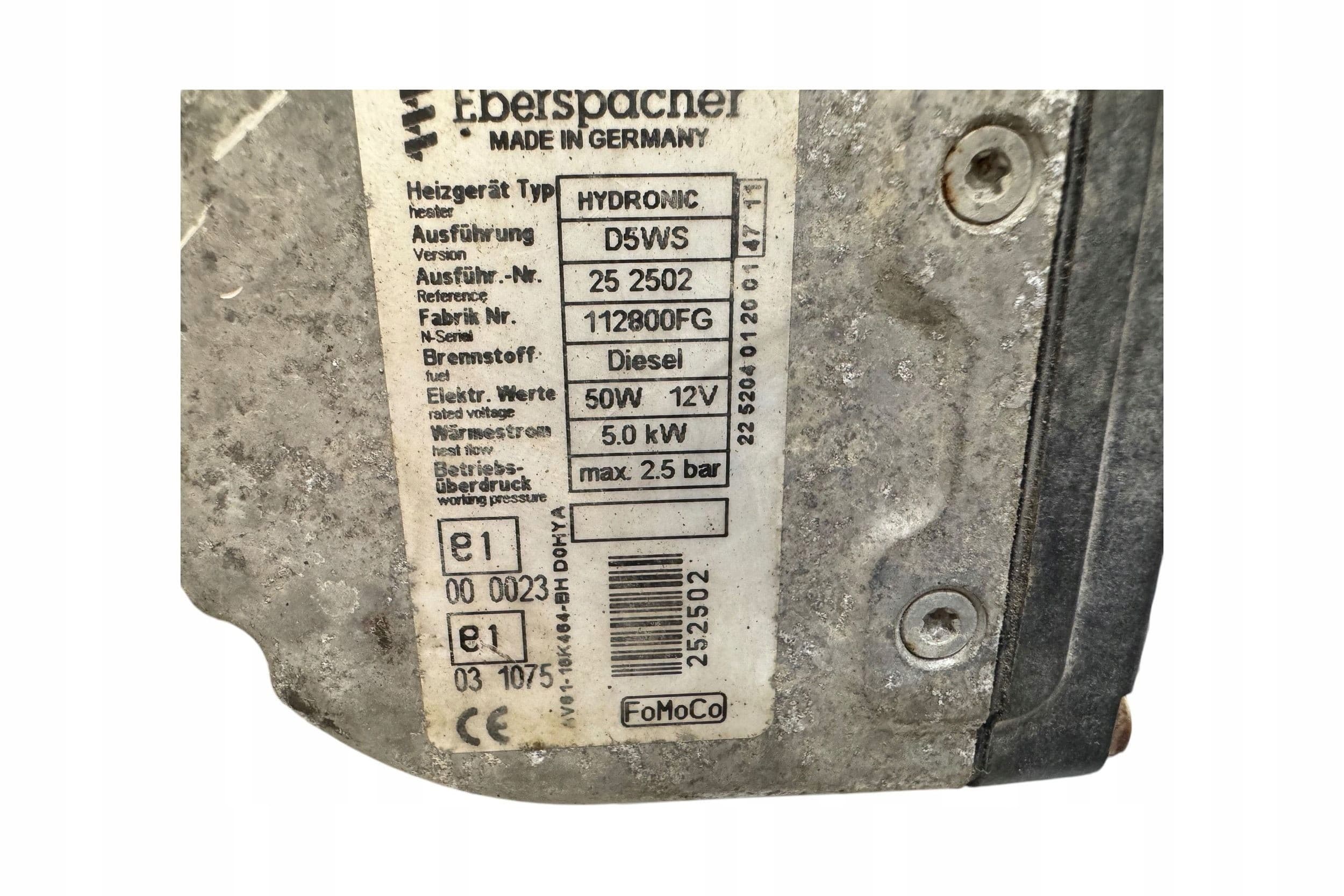 Calefactor estacionario (Webasto) Ford Focus 252502 usado 6