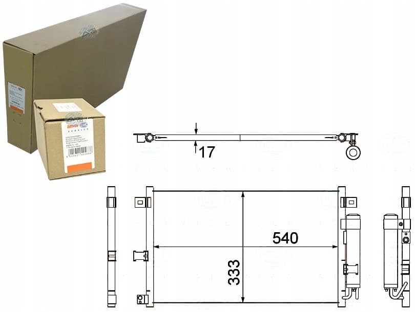 Condensador de Aire Acondicionado Behr Hella 351304 nuevo