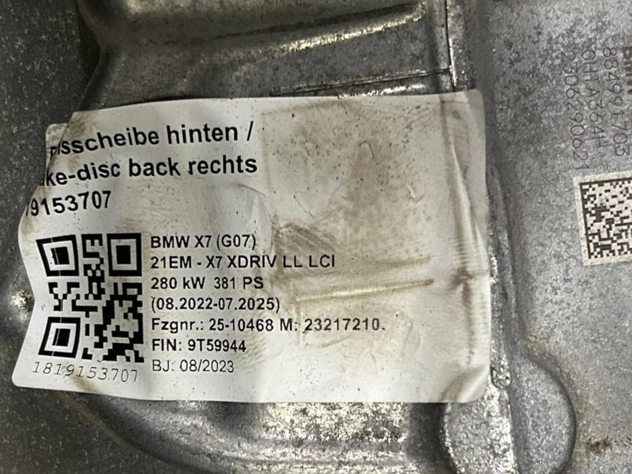 Diferencial trasero BMW X7 G07 8849917 usado 3