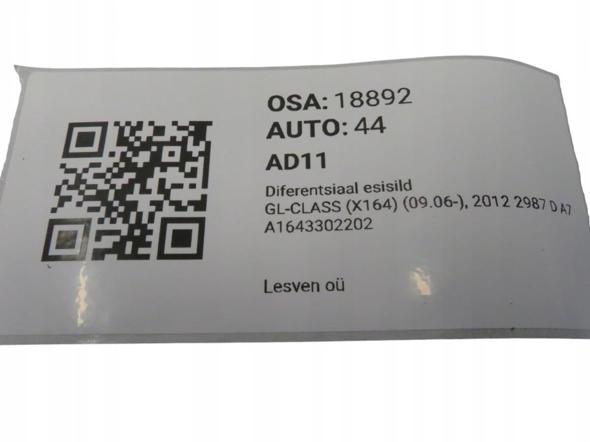 Diferencial delantero Mercedes GL X164 2006-2012 A1643302202 usado 6