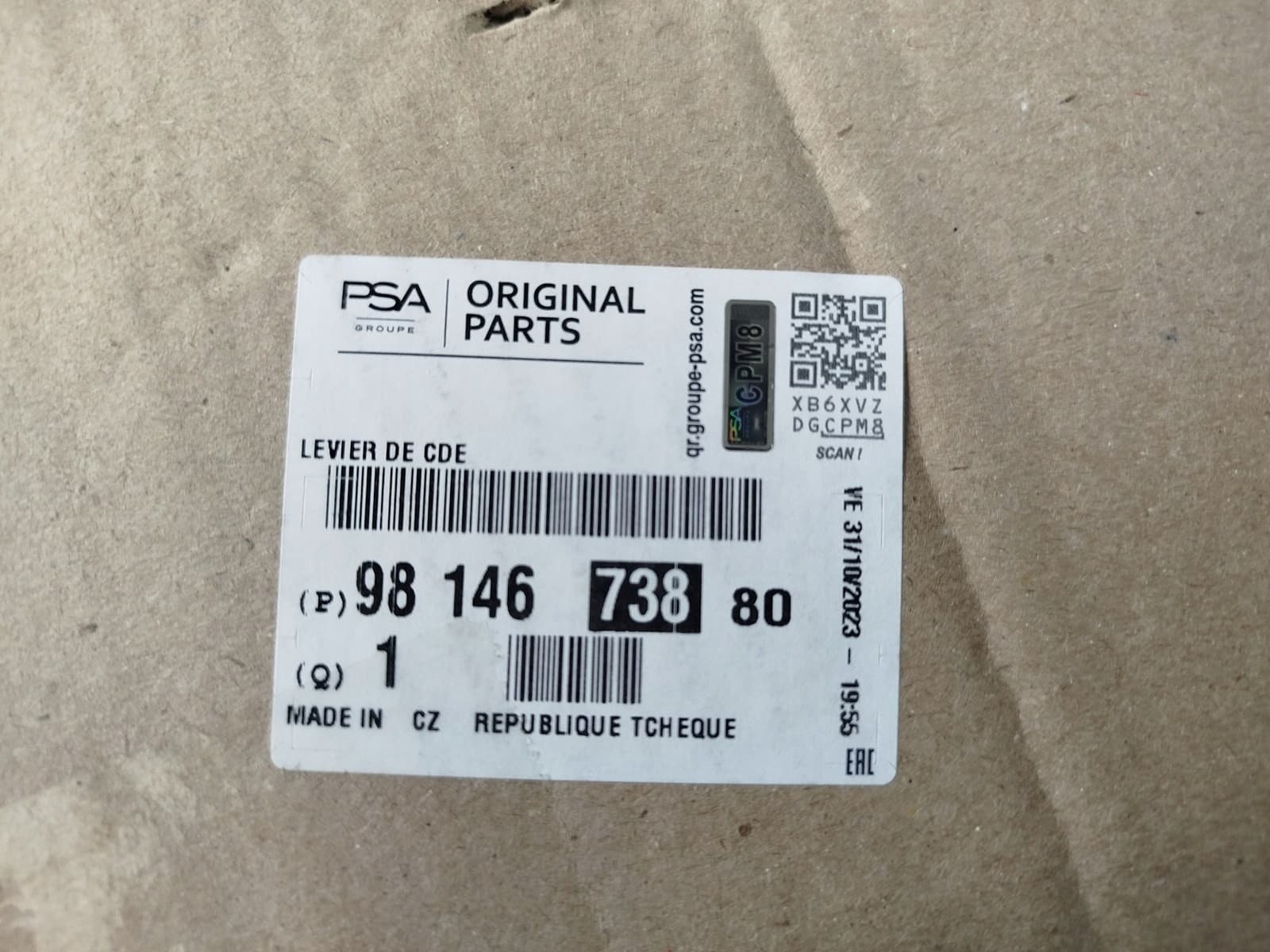Palanca de Cambio Citroën Peugeot 9814673880 Original nuevo 5