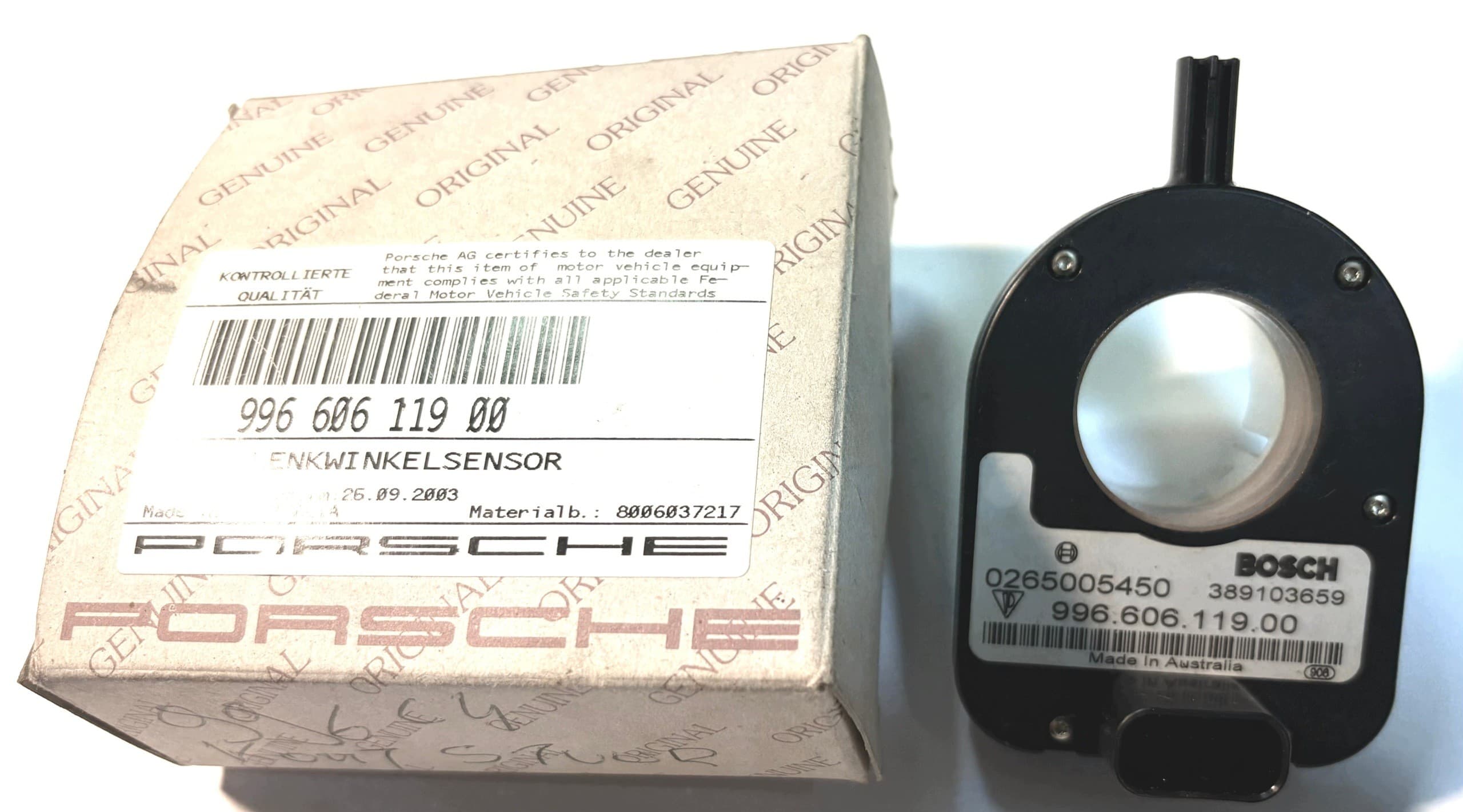 Sensor de Ángulo de Dirección Porsche 99660611900 nuevo 2