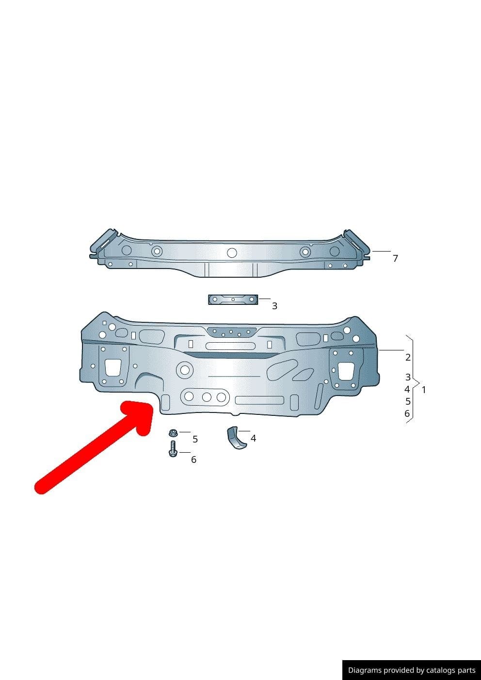Refuerzo de Parachoques Trasero para Skoda Octavia IV (2020-) nuevo