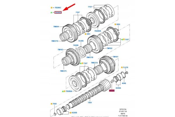 Sincronizador de 1ª y 2ª marcha Ford Focus MK3 C346 2201374 Original nuevo 8