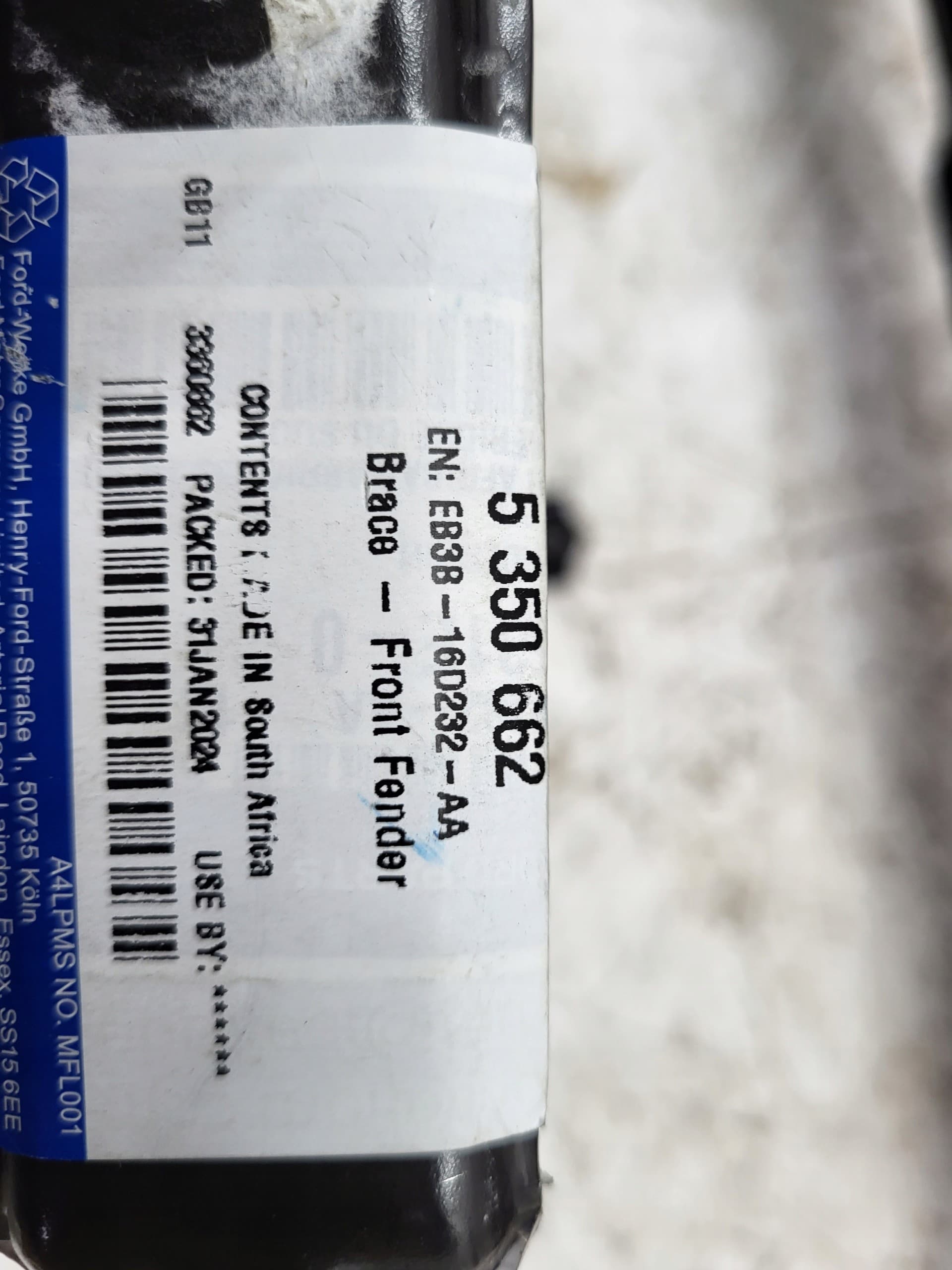 Refuerzo de Cinturón Delantero Ford Ranger V JB3B-80347-AB nuevo 6
