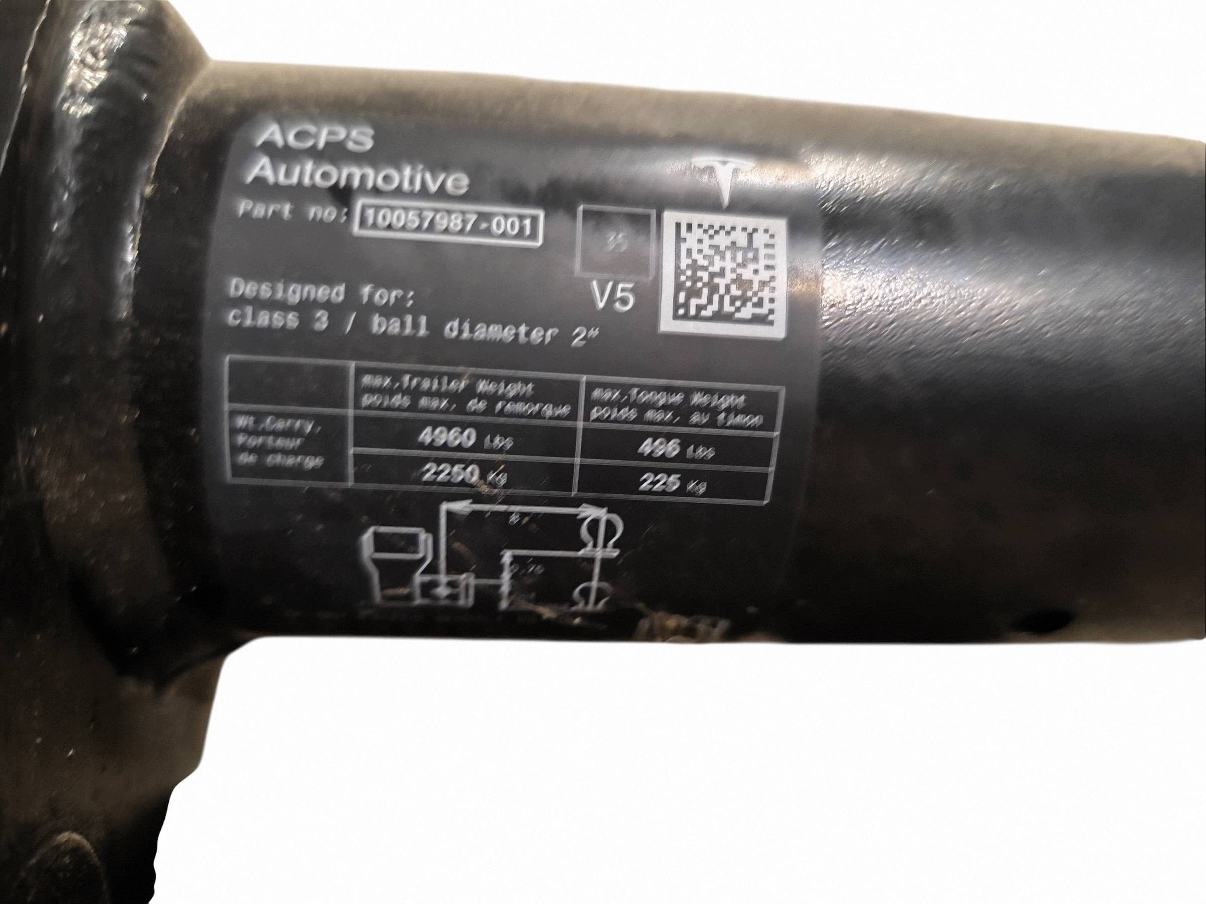 Juego de gancho de remolque trasero Tesla Model X 102758100F usado 6