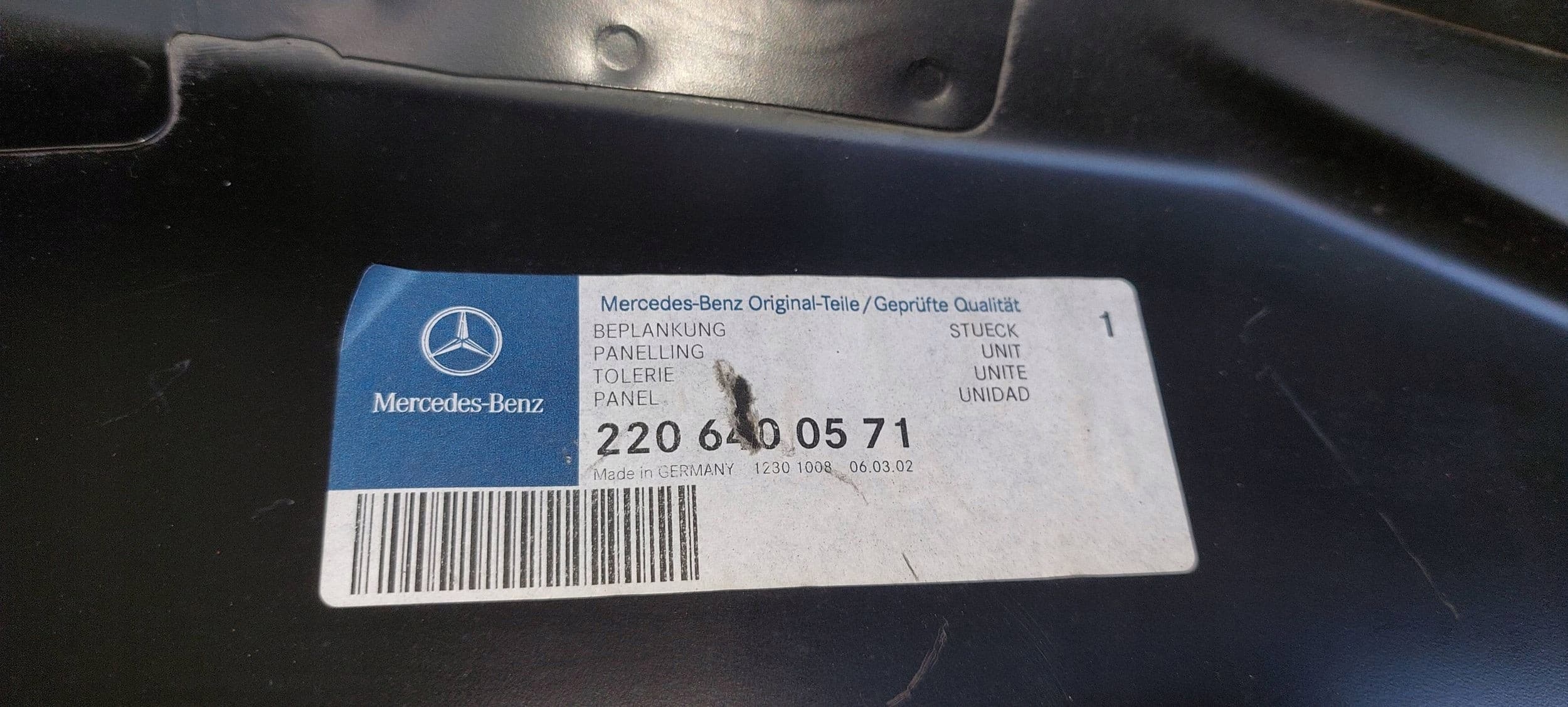 Cinturón Trasero Mercedes W220 - Nuevo Original OEM 11