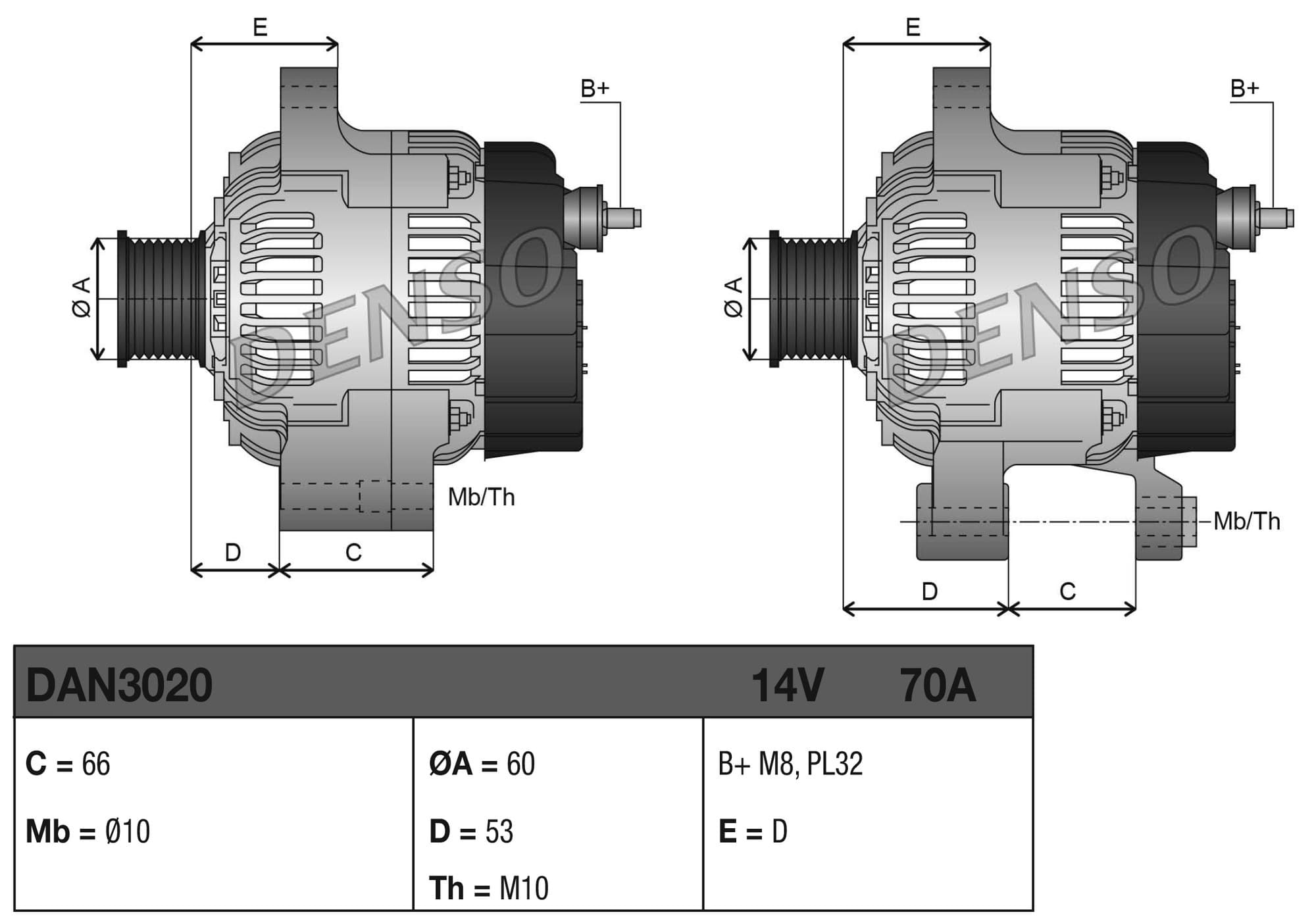 Alternador Denso DAN3020 nuevo 4
