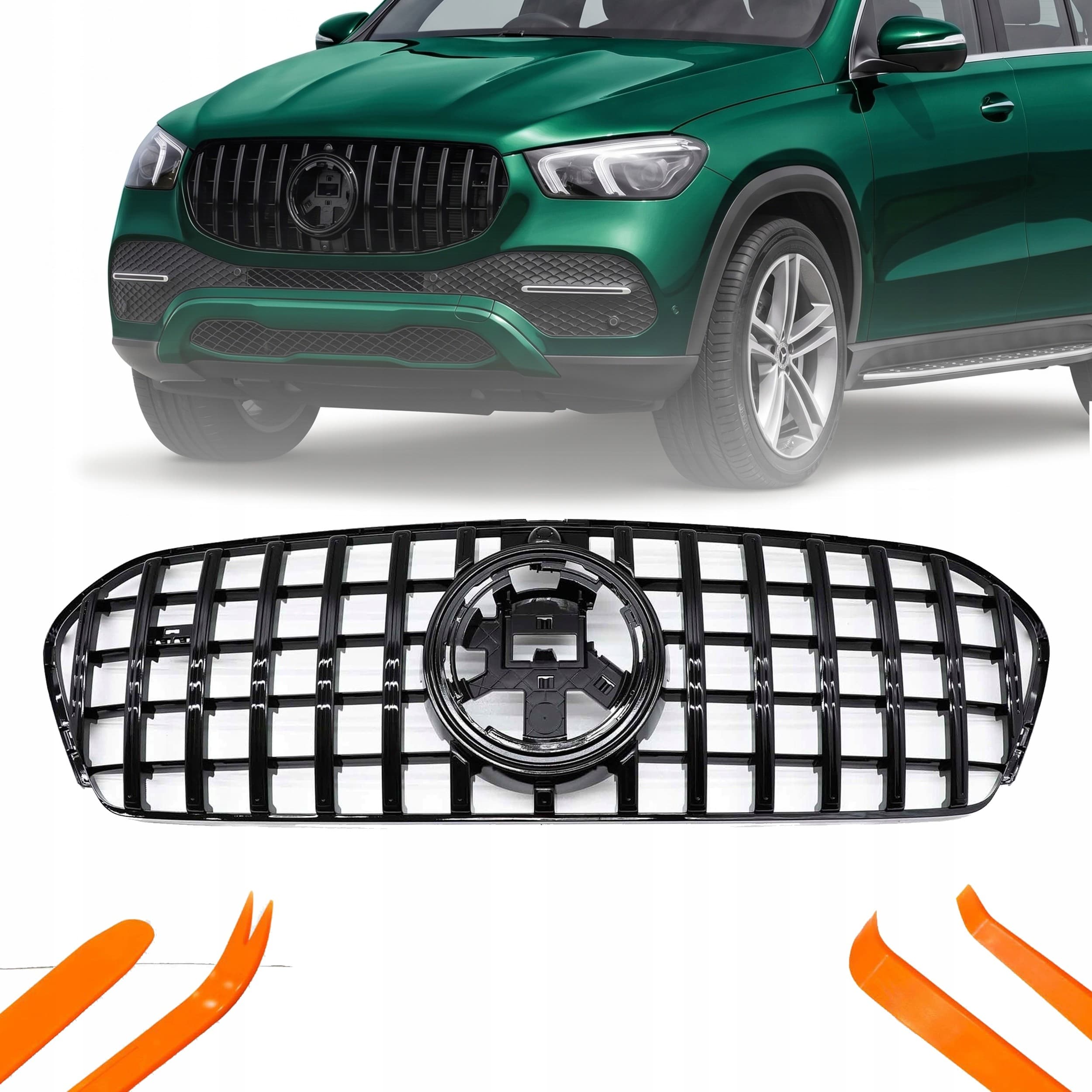 Rejilla Frontal Falsa Mercedes W167 2020- Parrilla Negra nuevo