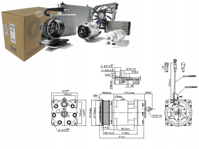 Compresor de aire acondicionado Nissens 89470 nuevo 11