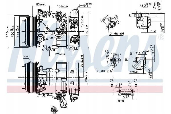 Compresor de aire acondicionado Nissens 890156 nuevo 6