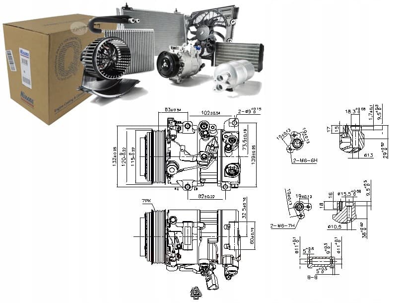 Compresor de aire acondicionado Nissens 890156 nuevo 9