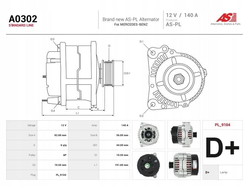 Alternador As-Pl A0302 nuevo 5