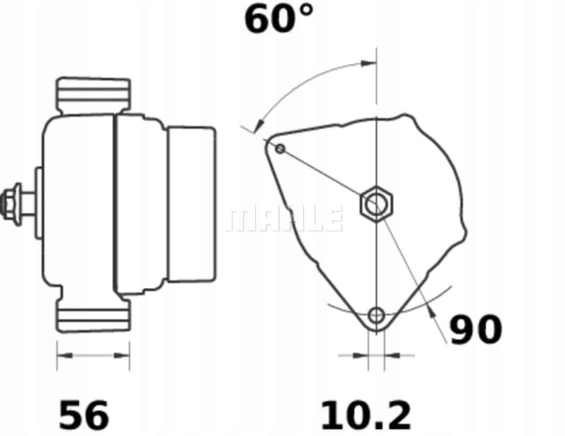 Alternador Mahle MG 475 nuevo 3