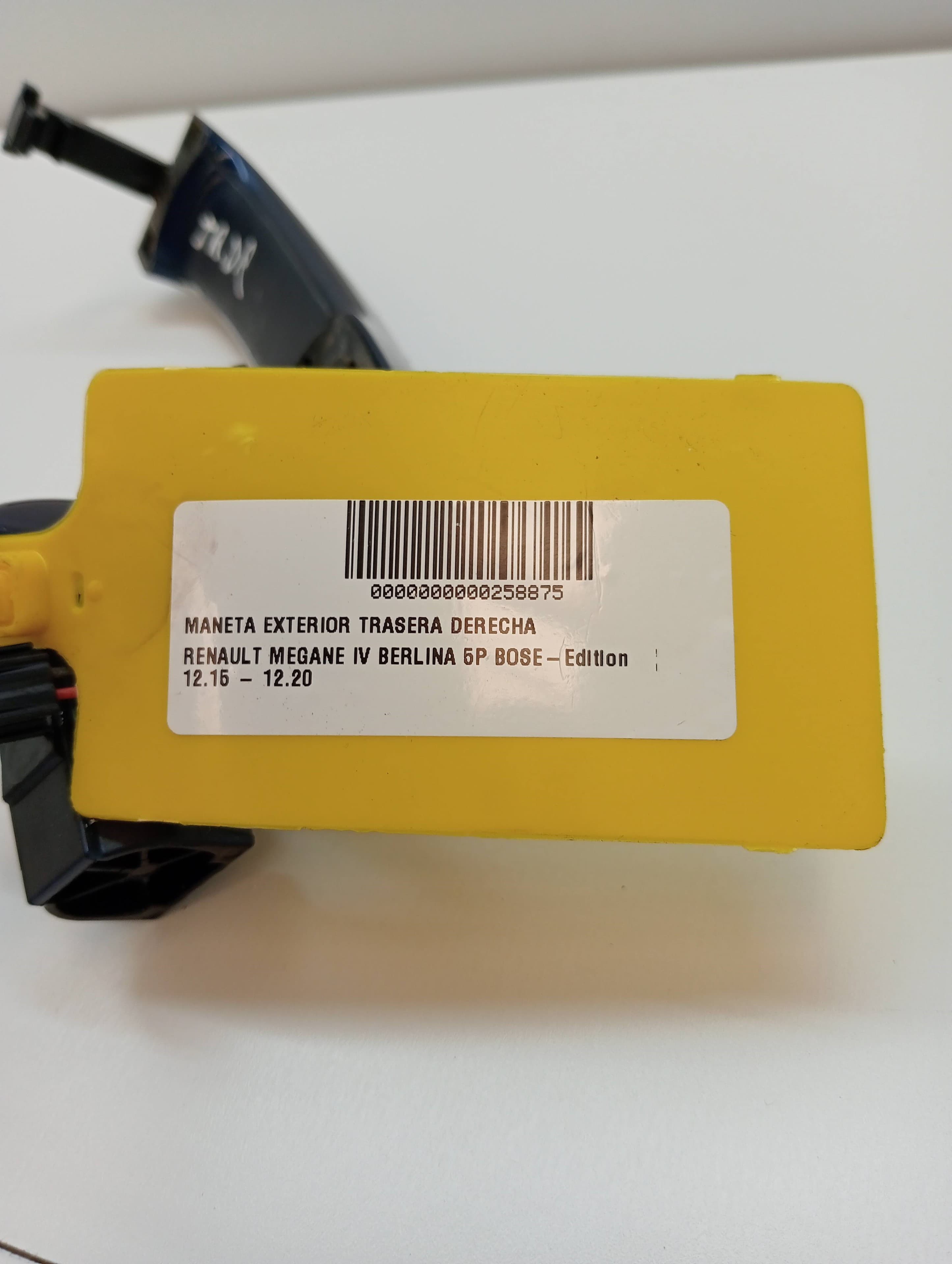 Maneta exterior trasera derecha RENAULT MEGANE IV BERLINA 5P 4