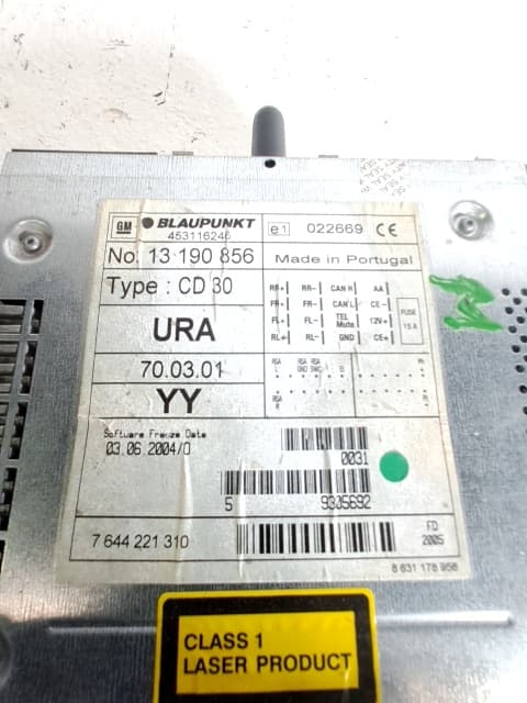 Sistema audio / radio cd OPEL ASTRA H BER. 2
