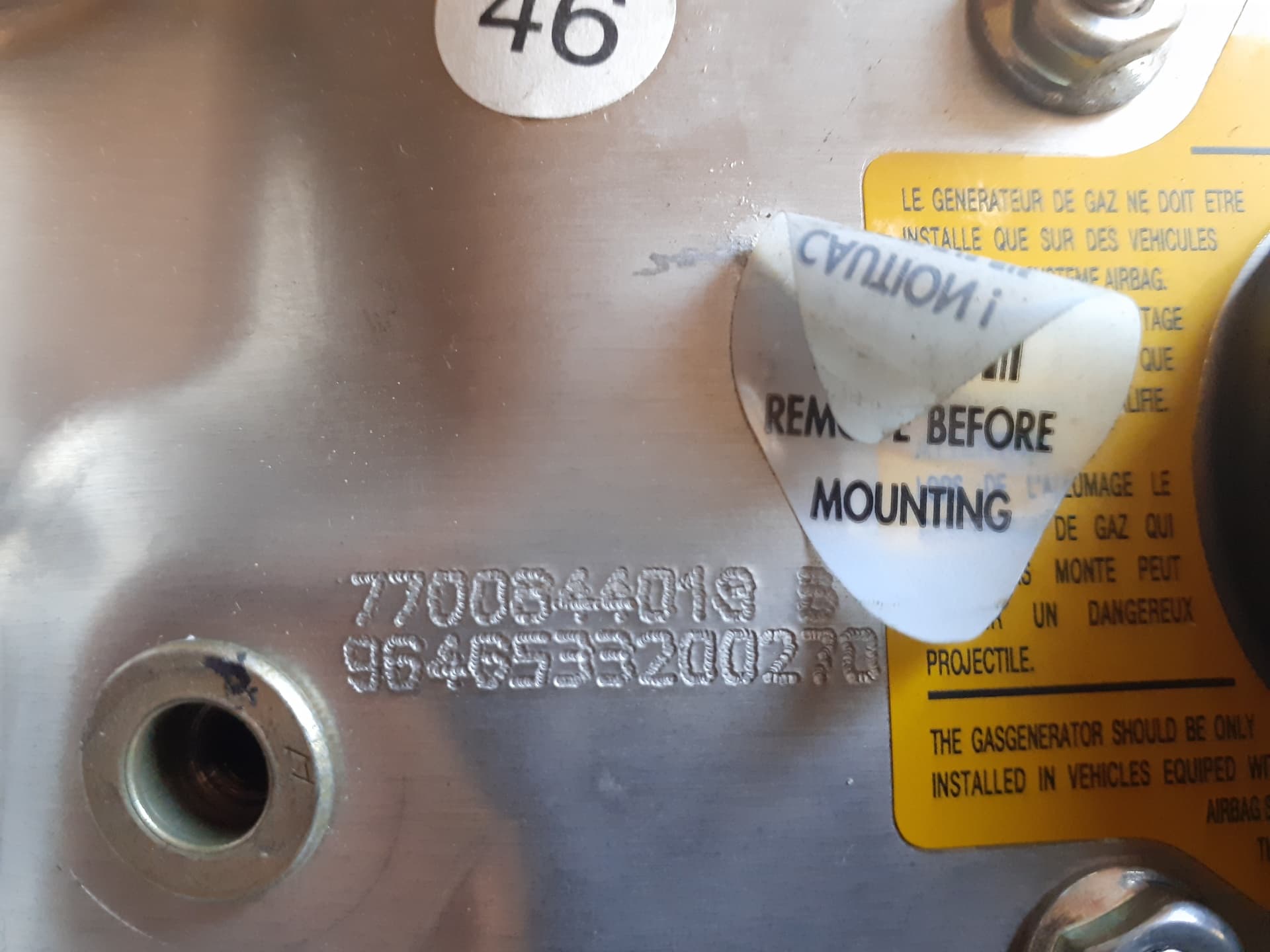 Airbag delantero izquierdo RENAULT LAGUNA (B56) 3