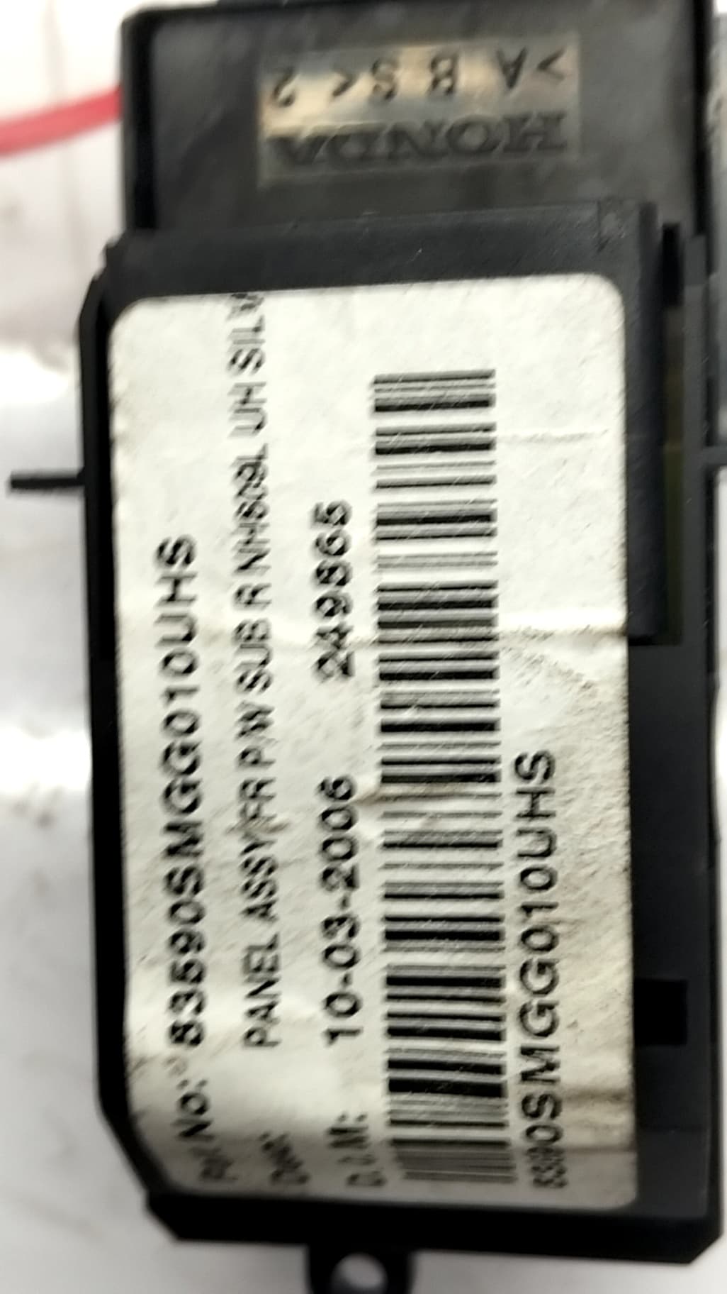 Mando elevalunas delantero derecho HONDA CIVIC BERLINA (FN) 3