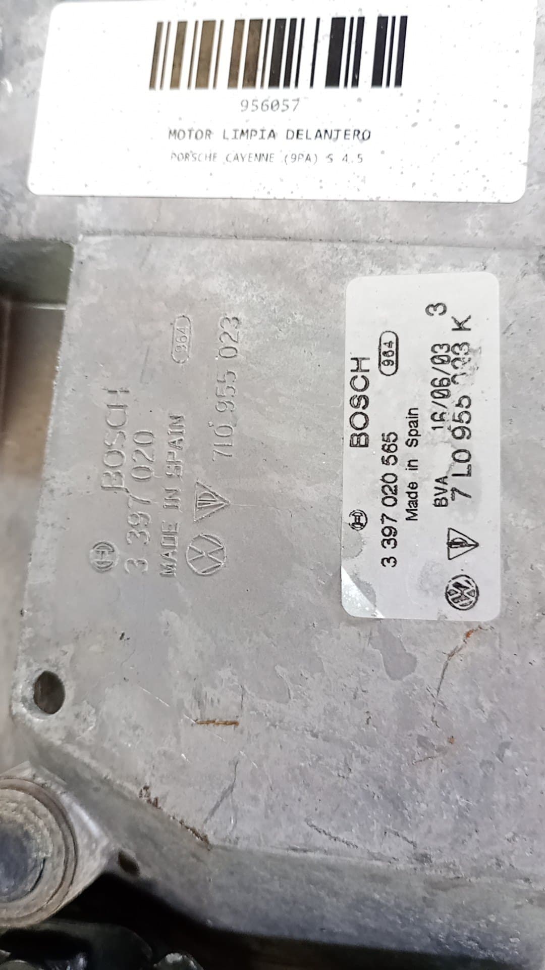 Motor limpia delantero PORSCHE CAYENNE (9PA) 4