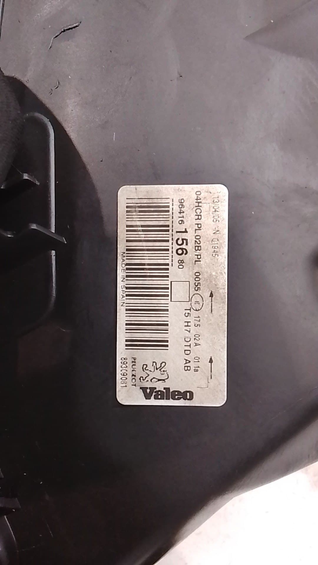 Faro derecho PEUGEOT 307 BREAK / SW (S1) 2