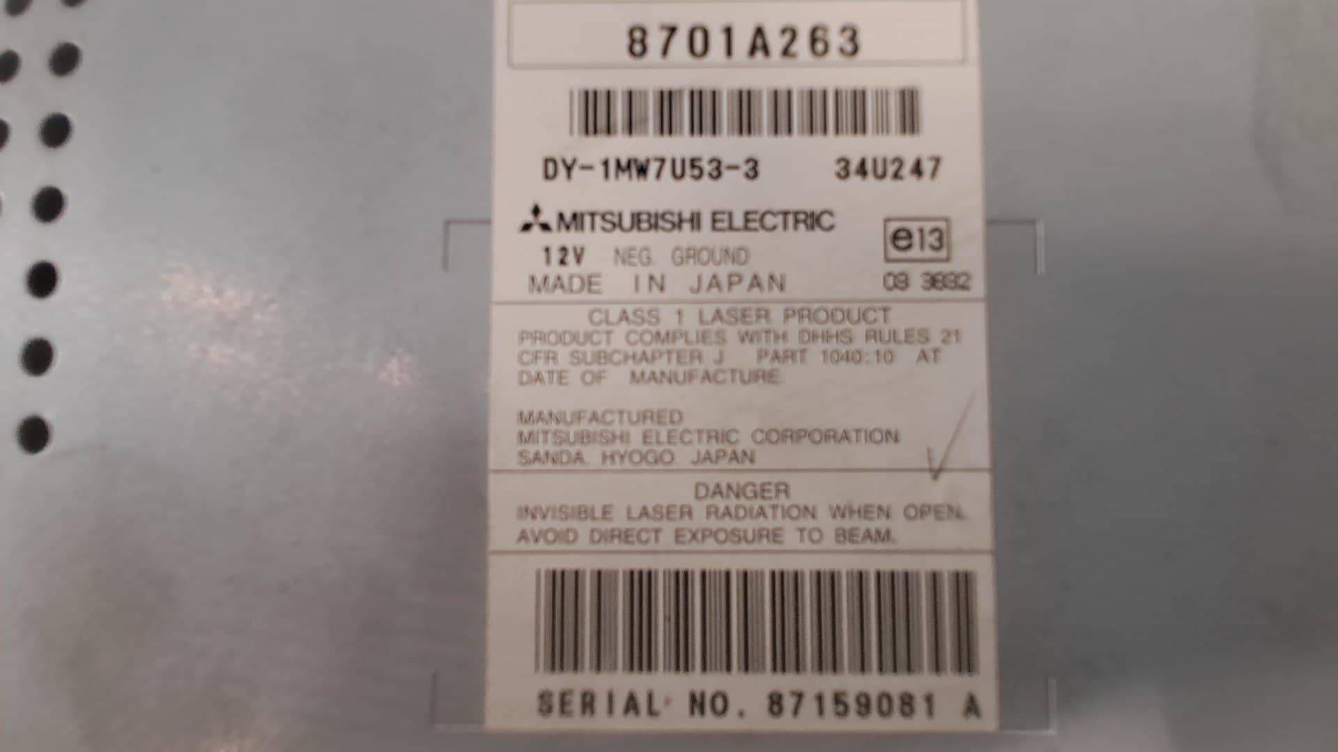 Sistema audio / radio cd MITSUBISHI MONTERO (V80/V90) 2