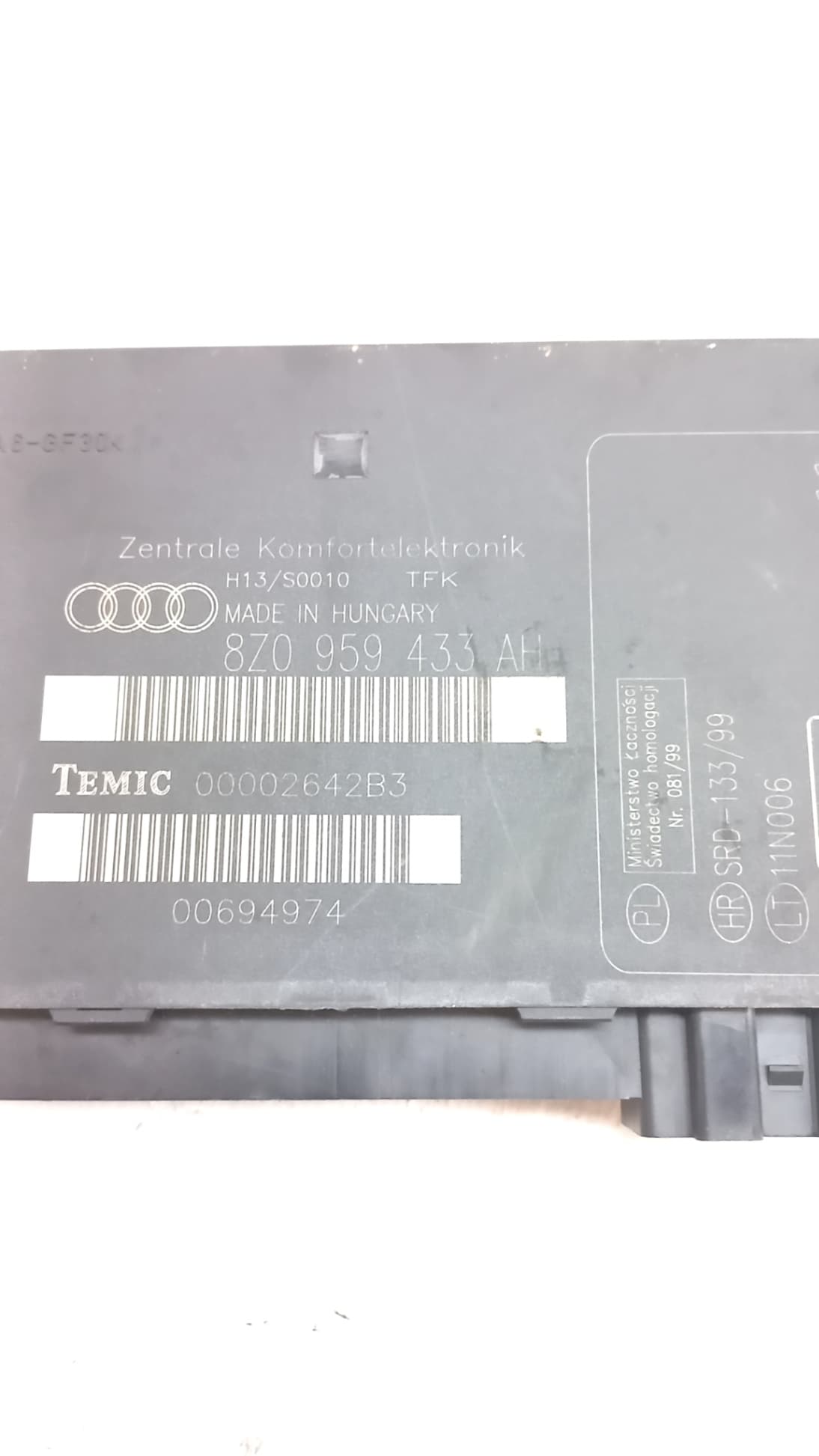 Recambio AUDI A2 (8Z0) ref. 8Z0959433AB