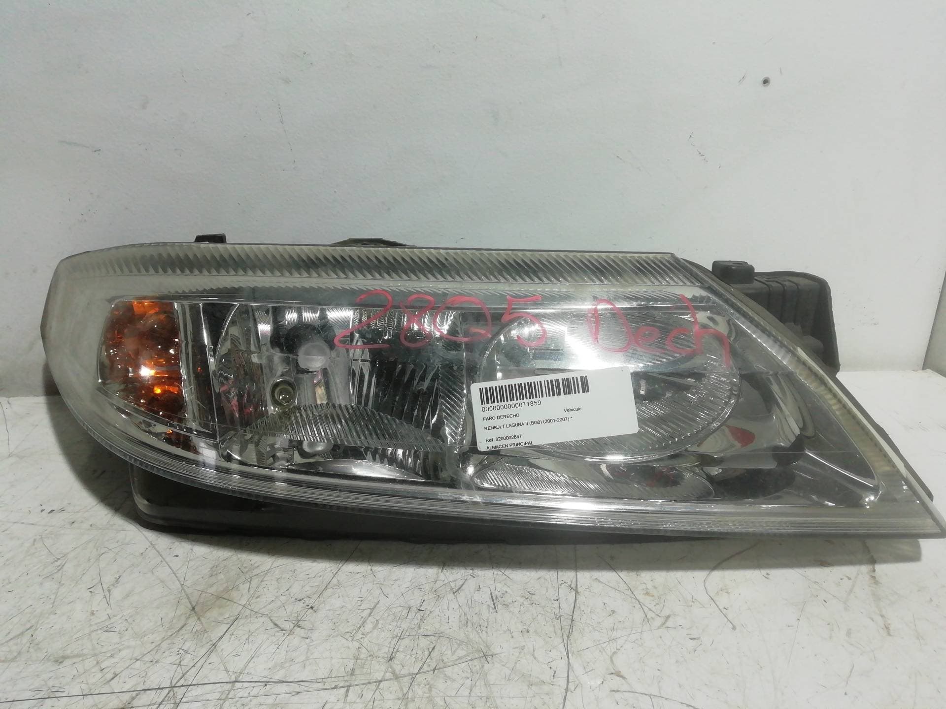 Faro derecho RENAULT LAGUNA II (BG0)