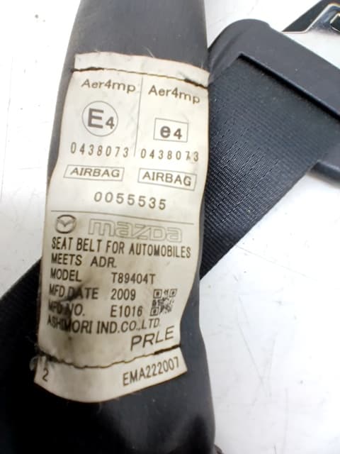Cinturon seguridad delantero izquierdo MAZDA 3 (BL) 2
